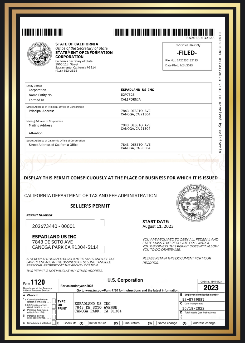 espadland license in usa